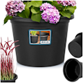 Miniatyrbillede 8 af 8: Havekrukke i plast sort rund 34 cm