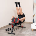 Miniatyrbillede 2 af 10: Multivægtsbænk, Justerbar Fitnessbænk, Skråbænk, Mavetræner, Sort, 64 X 146 X 73,5-85 Cm