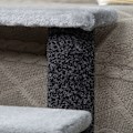 Miniatyrbillede 9 af 10: Pet Trappe Kattetrappe Med Kradsestolpe Bold 4-Trins Hundetrappe Dyretrappe Spånplade Plys Jute Grå 60 X 40 X 64 Cm