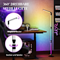 Miniatyrbillede 9 af 10: LED gulvlampe stue gulvlampe med fjernbetjening, app kontrol, dæmpbar gulvlampe med timer, musiksynkronisering, gulvlampe med scene modes, til sovevær