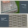 Miniatyrbillede 8 af 10: Havemøbelsæt I Rattan Med Sidebord Bistrosæt 3-Delt. Altanmøbelsæt Rattan Havesæt Siddepladser Polyrattan + Stål 60X58,5X89,5 Cm