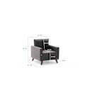 Miniatyrbillede 7 af 7: 1-sæders sofa Bella lænestol - antracit