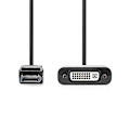 Miniatyrbillede 2 af 3: DisplayPort adapter | DisplayPort Han | DVI-D 24+1-Pins Hun | 1080p | Nikkelplateret | Lige | 0.20 m | Runde | PVC | ABS | Sort | Box