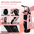 Miniatyrbillede 5 af 5: 4-delt børnegolfkøllesæt med golftaske og regnslag til børn i alderen 5-7 år, pink