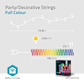 Pikkukuva 3 / 9: SmartLife Jouluvalot | Partylight | Wi-Fi | RGB | 48 LED's | 10.8 m | Android™ / IOS | Polttimon halkaisija: 30 mm