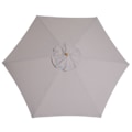 Miniatyrbillede 7 af 10: Parasolhaveparaply Med 3-Lags Solbeskyttelse, Bambus & 180/㎡ Polyester, Grå, Ø2,5 X 2,3 M