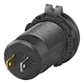 Pikkukuva 3 / 5: Kolminkertainen USB-liitäntä, jossa 2x tyyppi A ja 1x tyyppi C + volttimittari