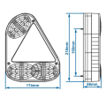 Miniatyrbillede 6 af 6: Baglygte 5 funktioner 218x174mm højre Q-Parts