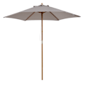 Miniatyrbillede 1 af 10: Parasolhaveparaply Med 3-Lags Solbeskyttelse, Bambus & 180/㎡ Polyester, Grå, Ø2,5 X 2,3 M