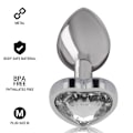 Miniatyrbild 1 av 8: Intense - Aluminium Metal Anal Plug White Heart Storlek M