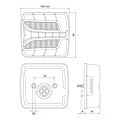 Miniatyrbild 7 av 7: Baklykta 4 funktion 106 x 99 mm LED höger