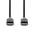 Pikkukuva 2 / 3: DisplayPort kaapeli | DisplayPort uros | DisplayPort uros | 8K@60Hz | Kullattu | 2.00 m | Pyöreä | PVC | Antrasiitti | Laatikko
