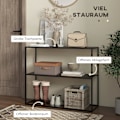 Miniatyrbillede 5 af 10: Konsolbord Med 2 Niveauer, Gangbord, Sidebord Af Stål, Med Spidsbeskyttelse, 90X30X75 Cm