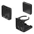 Miniatyrbillede 2 af 6: Kopholder foldbar justerbar sort