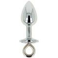 Miniatyrbild 3 av 3: Ohmama Fetish Metall Butt Plug Med Ring