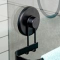 Miniatyrbillede 5 af 9: Sort håndklædeholder i metal med sugekopper 60x8,5x11 cm