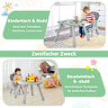 Miniatyrbillede 4 af 5: 6-i-1 barnestol højstol & spisestuestol & lærebord & byggeklodsbord & børnesædegruppe grå