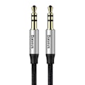 Miniatyrbillede 1 af 9: Yiven M30 stereolydkabel AUX 3,5 mm han mini-stik 1m sølv-sort
