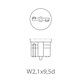 Pikkukuva 3 / 4: Auton polttimo 12V 5W T10 W2.1x9.5d per kappale