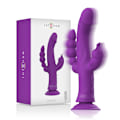 Miniatyrbillede 3 af 8: Intense - Casanova Rabbit Silikone Vibrator Triple Motor Purple