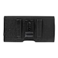 Miniatyrbillede 2 af 4: Vandret etui Cover Metal Clip Bælteclips i tekstil og læder med kortholder til LG H870DSU G6+ Dual TD-LTE (LG Diva) > sort