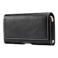 Miniatyrbillede 1 af 4: Etui Housse i Læder Horisontal - Kiano - Elegance 5.1 - Sort - Bælteklips - Magnetisk Lukning Svart jag