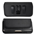 Miniatyrbillede 4 af 4: Bælteholster - Qilive - Smartphone Q4 5.0 - Tekstil og Læder - Magnetisk Lukning - Sort Svart