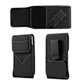 Miniatyrbillede 1 af 4: Nyt Stil Etui Housse Nylon med Roterende Bælteklips til Samsung Galaxy J7 Metal (2017) > Sort sort