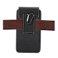 Miniatyrbild 4 av 4: Smartphonefodral - BLU - G33 (2023) - Läder och Nylon - Vertikalt bälte - Svart Svart