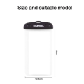 Miniatyrbild 2 av 4: för Sharp Simple Smartphone 6 (2022) Universal skyddsfodral 30M vattentät strand - svart Transparent