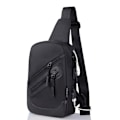 Miniatyrbillede 1 af 4: Rygsæk crossbody i nylon kompatibel med e-bog, tablet og til Motorola One Macro (2019) > Sort Svart