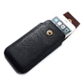 Miniatyrbild 1 av 2: Läderfodral - Kyocera - Android One S8 (2020) - Magnetisk Stängning - Svart Färg - Halvstyv Svart