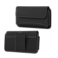 Miniatyrbillede 1 af 4: Etui Housse Bælte Horisontal Ny Design Læder & Nylon til COOLPAD DAZEN 1 4G (2015) > Sort Svart jag