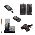 Miniatyrbillede 2 af 4: Housse Clip Ceinture Rotativ 360 Ægte Læderetui til => TCL D45 DUAL > Sort sort