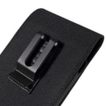 Miniatyrbillede 1 af 4: Vertikaletui med metalclip til bælte, tekstil og læder til iPhone SE (2020) > Sort Svart