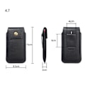 Miniatyrbillede 2 af 4: Vertikal Læderetui med Magnetlukning til IPHONE 6 [4,7"] > Sort Svart