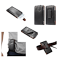 Miniatyrbillede 2 af 4: Housse Clip Ceinture Rotativ 360 Etui i Ægte Læder Authentisk til => SAMSUNG GALAXY J7 METAL (2017) > Sort sort