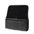 Miniatyrbillede 2 af 4: Étui Holster Belte med Metalclips Vandret med Tekstil- og Læderkortlomme til Huawei Mate 30 5G (2020) > Sort sort