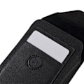 Miniatyrbillede 4 af 4: Vertikal Etui Hylster Metal Klip Bælte Tekstil og Læder med Kortholder til Oppo F1s Global (2016) > Sort sort