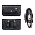 Miniatyrbillede 2 af 4: Horisontal Læderbælteclip med Headset-holder til SONY XPERIA Z1 C6902, L39H > Sort