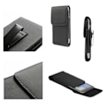 Miniatyrbild 1 av 4: Etui Housse Clipbältes Metall Vertikalt Klämma i Syntetisk Läder för => SAMSUNG GALAXY S7 EDGE DUOS > Svart Svart