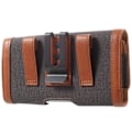 Miniatyrbillede 4 af 4: Etui Cover til Bluboo S3 Metal Clip Bælte Clip Tekstil - Læder - Brun Brun