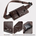Miniatyrbillede 4 af 4: Sac Banane Bandoulière Tablet MI PAD - iPAD mini - GALAXY TAB A 8.0 til GIONEE ELIFE S9T (2017) > Sort sort