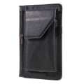 Miniatyrbillede 2 af 4: Vertikal bælteetui taske til smartphone & indvendig lynlåslomme til LG D295 G2 LITE DUAL - D295F L FINO > Sort Svart jag