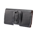 Miniatyrbillede 3 af 4: Étui Horisontal Housse Clip Belt Klemme i Ægte Læder til => SAMSUNG GALAXY S IV I9505, GT-I9505 > Sort Svart