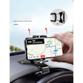 Miniatyrbillede 2 af 4: Smartphone GPS Bilholder 3 i 1: Dashboard Klemme - Solskærm + Ventilationsklem for Nokia 1 > Sort Svart