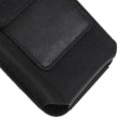 Miniatyrbillede 3 af 4: Vertikaletui med metalclips til bælte, tekstil og læder med kortholder til vivo V20 (2020) > Sort Svart