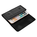 Miniatyrbillede 2 af 4: Horisontal Etui Clip Metal Bælte Tekstil og Læder Housse til LG H870K G6 (2017) > Sort sort