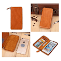 Miniatyrbillede 1 af 4: Etui Housse til Executive Wallet med Magnetisk Fastgørelse og Lynlås til => HTC ONE S > Brun