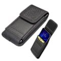 Miniatyrbillede 1 af 4: Etui til Samsung Galaxy J7 Pro 2017 bæltecover med kortholder læder og nylon lodret - sort sort